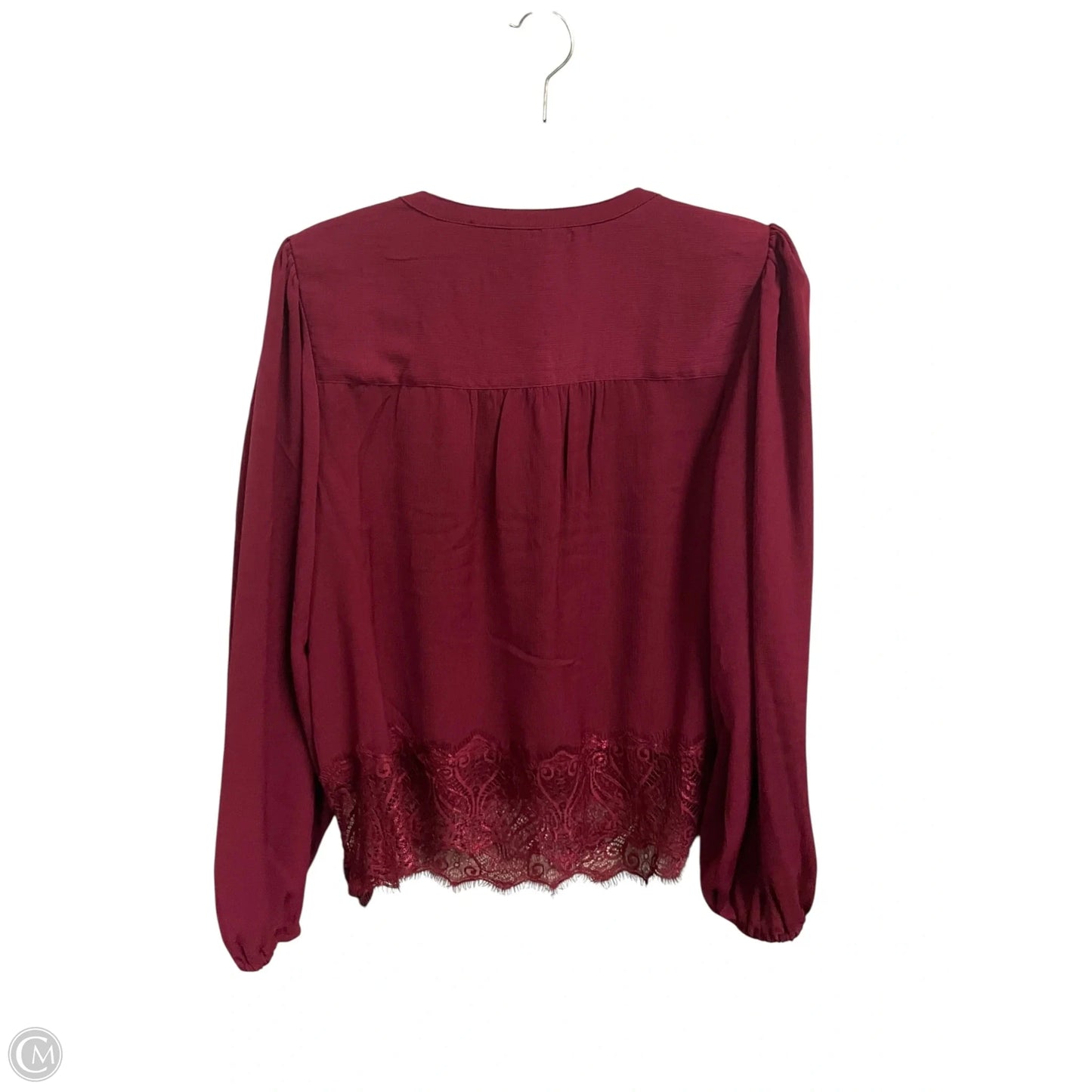 Top Long Sleeve Designer By Frye In Red, Size: L