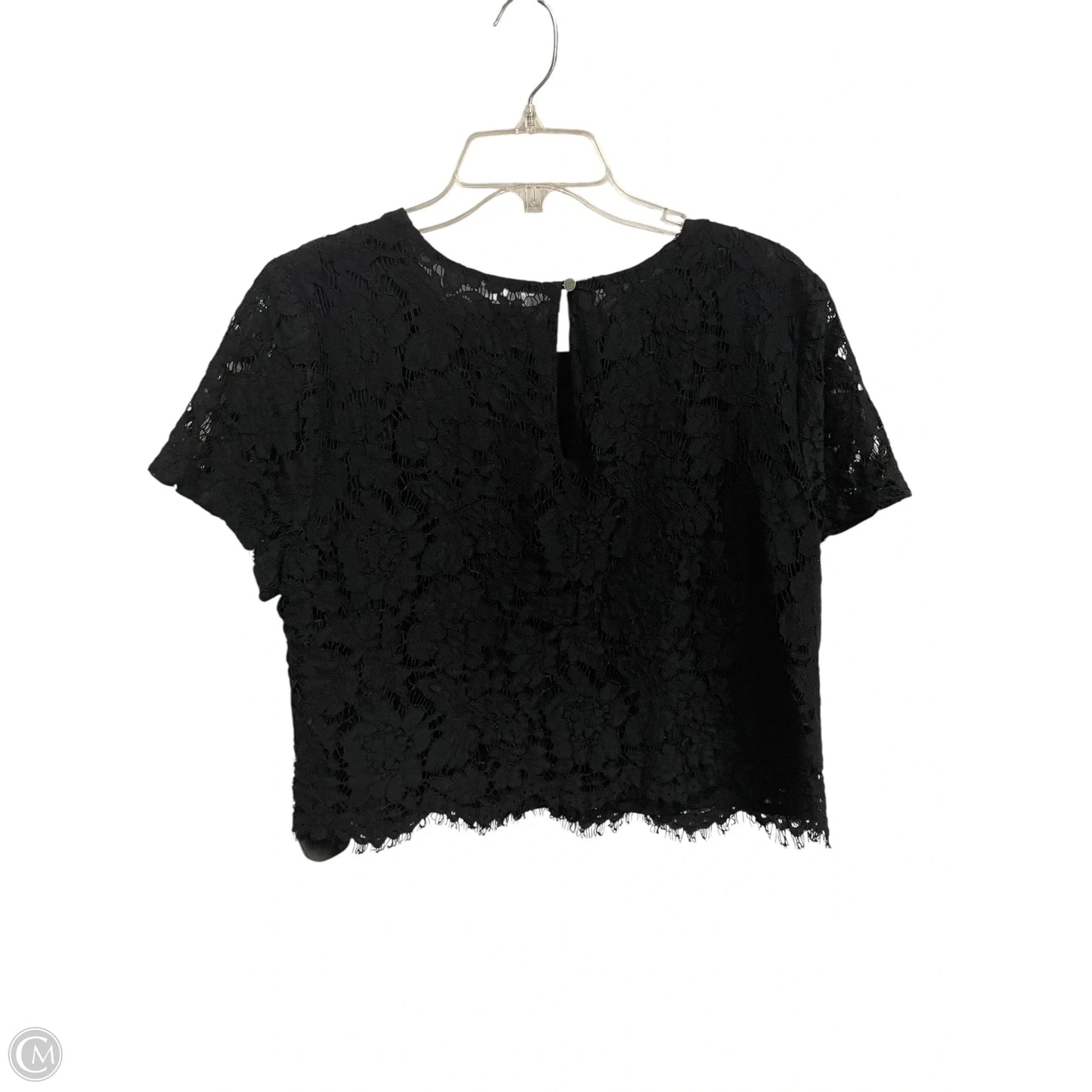 Top Short Sleeve By Banana Republic In Black, Size: Xl