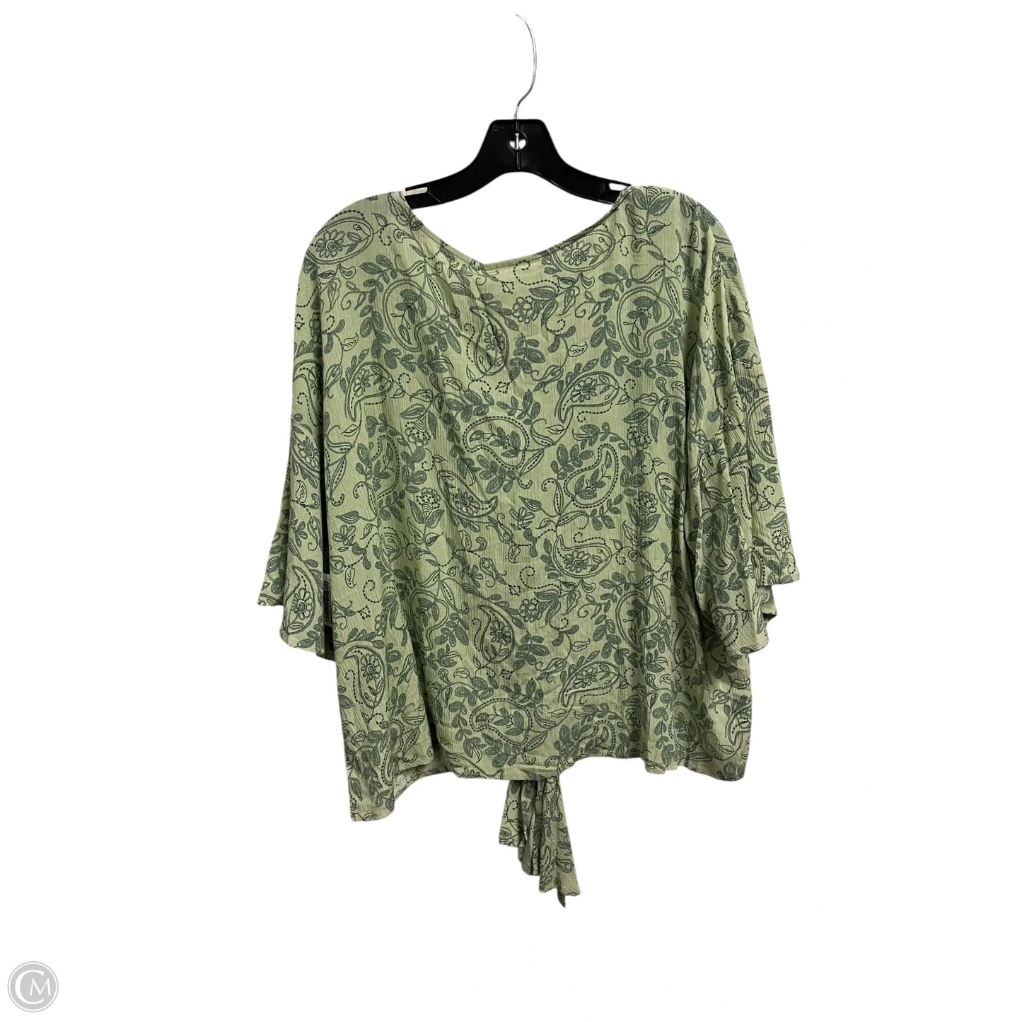 Top Short Sleeve By Clothes Mentor In Green, Size: Xxl