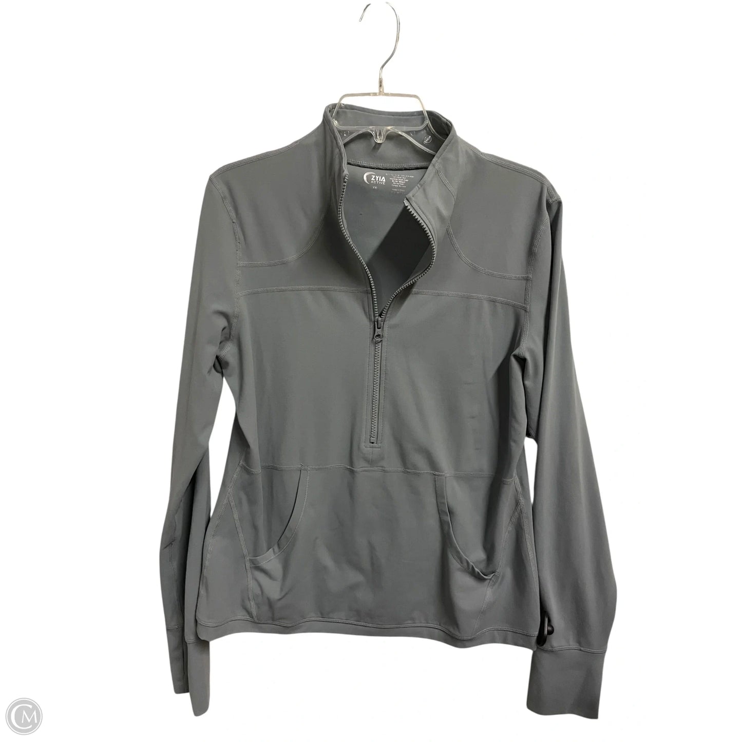 Athletic Jacket By Zyia In Grey, Size: Xxl