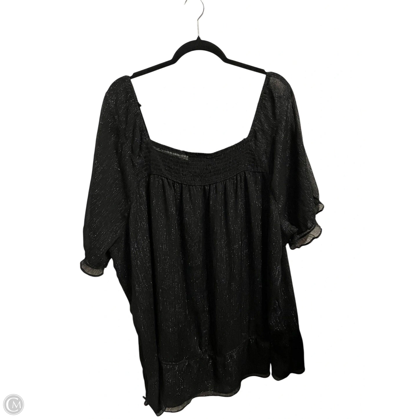 Top Short Sleeve By Lane Bryant In Black, Size: 28