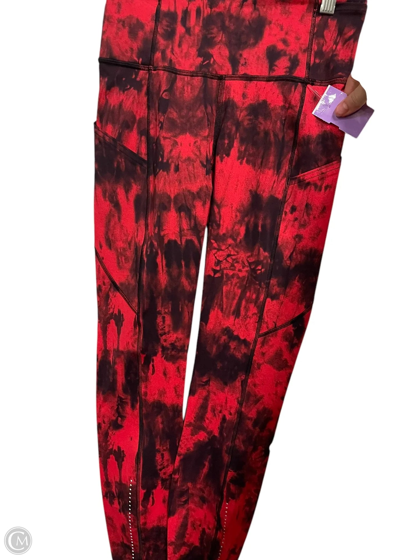 Athletic Leggings By Lululemon In Tie Dye Print, Size: 4