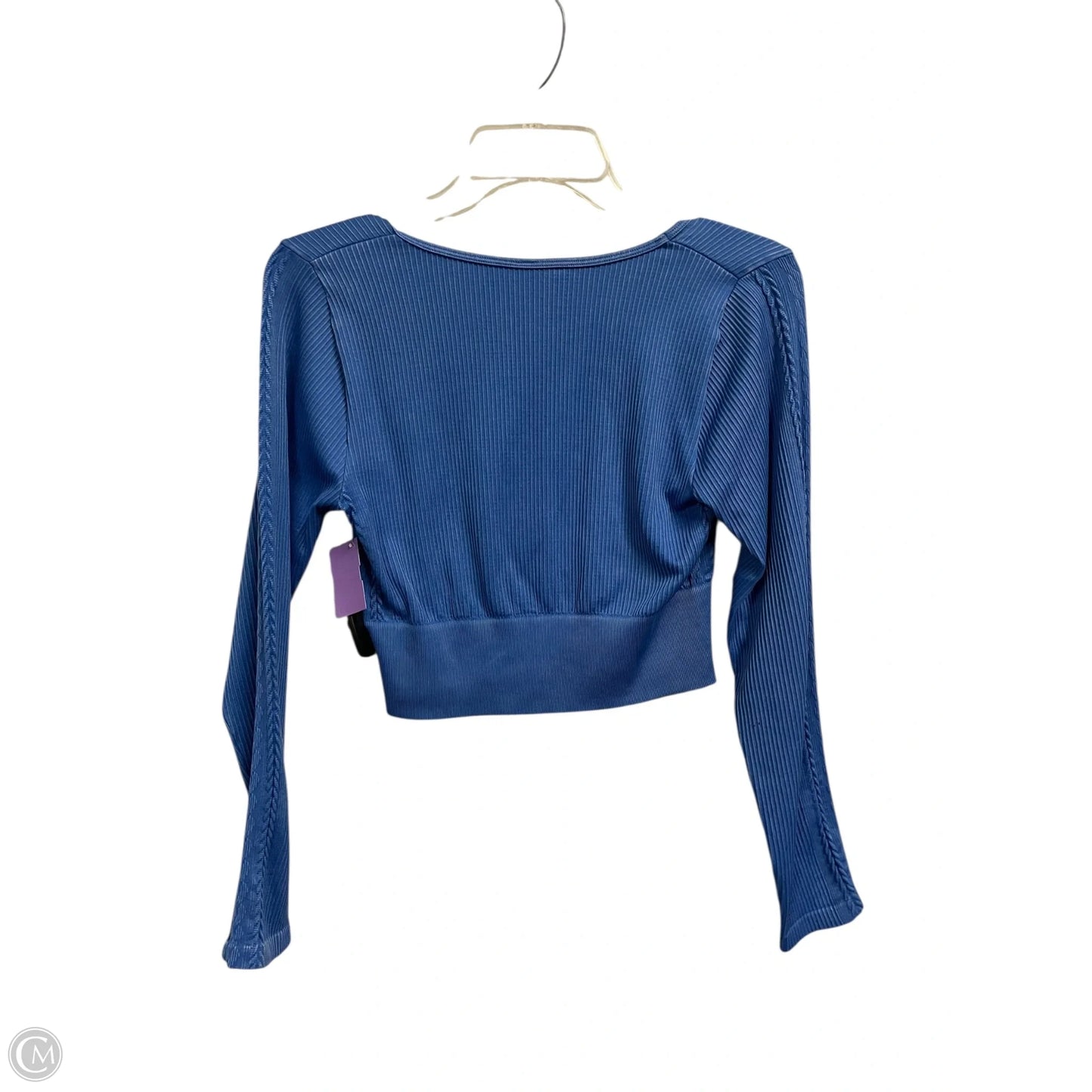 Athletic Top Long Sleeve Crewneck By Aerie In Blue, Size: M