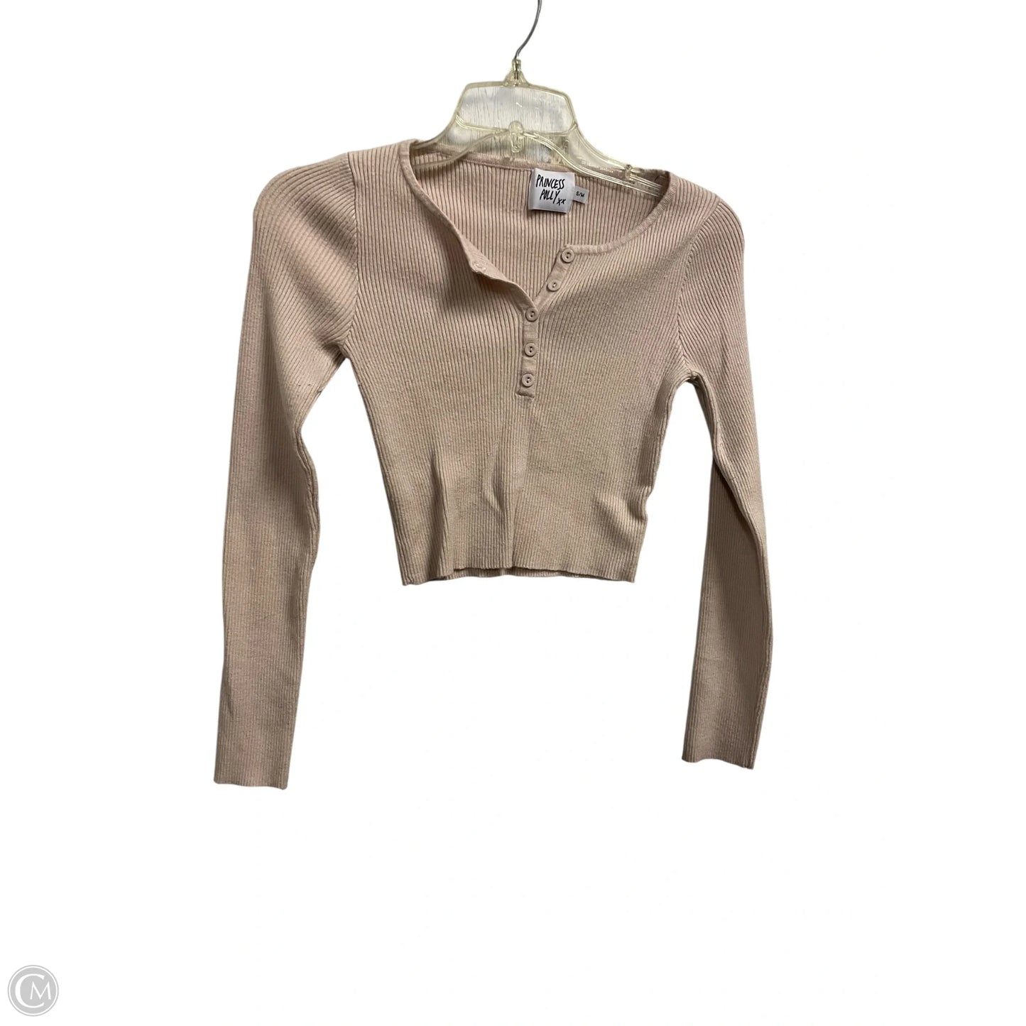 Top Long Sleeve By Clothes Mentor In Tan, Size: S
