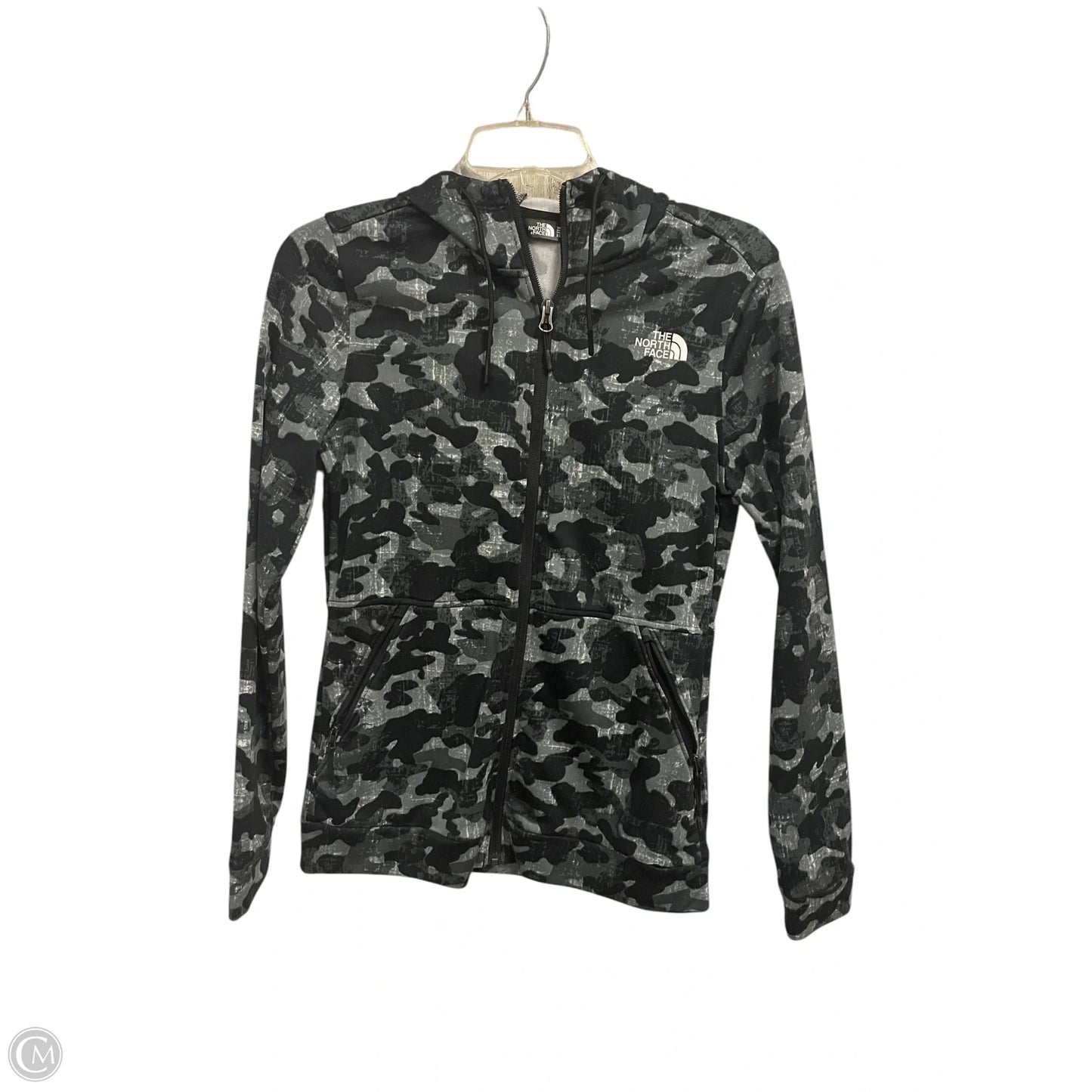 Athletic Jacket By The North Face In Camouflage Print, Size: Xs
