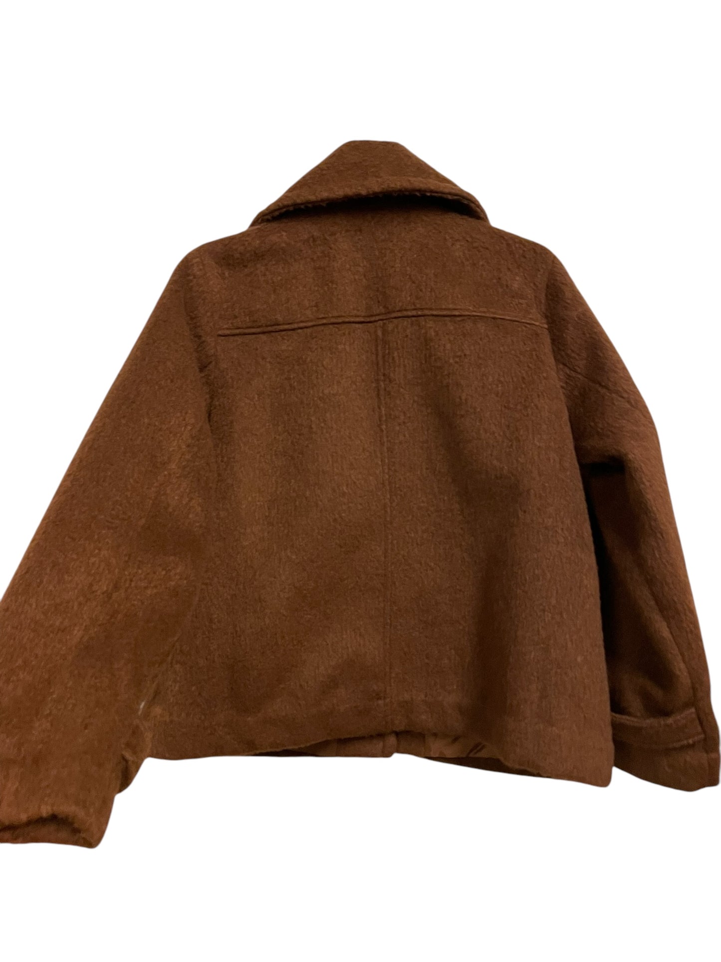 Jacket Faux Fur & Sherpa By A New Day In Brown & Cream, Size: L