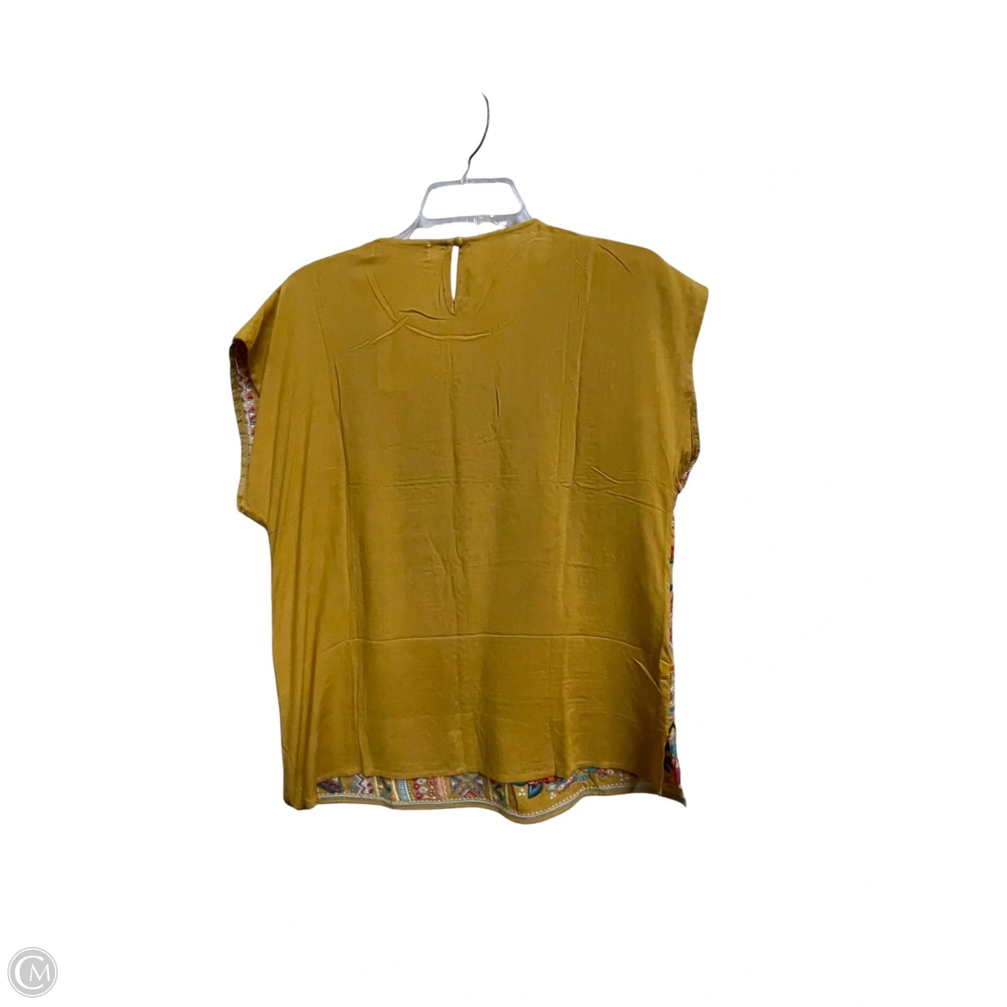 Top Short Sleeve By Impressions In Yellow, Size: S