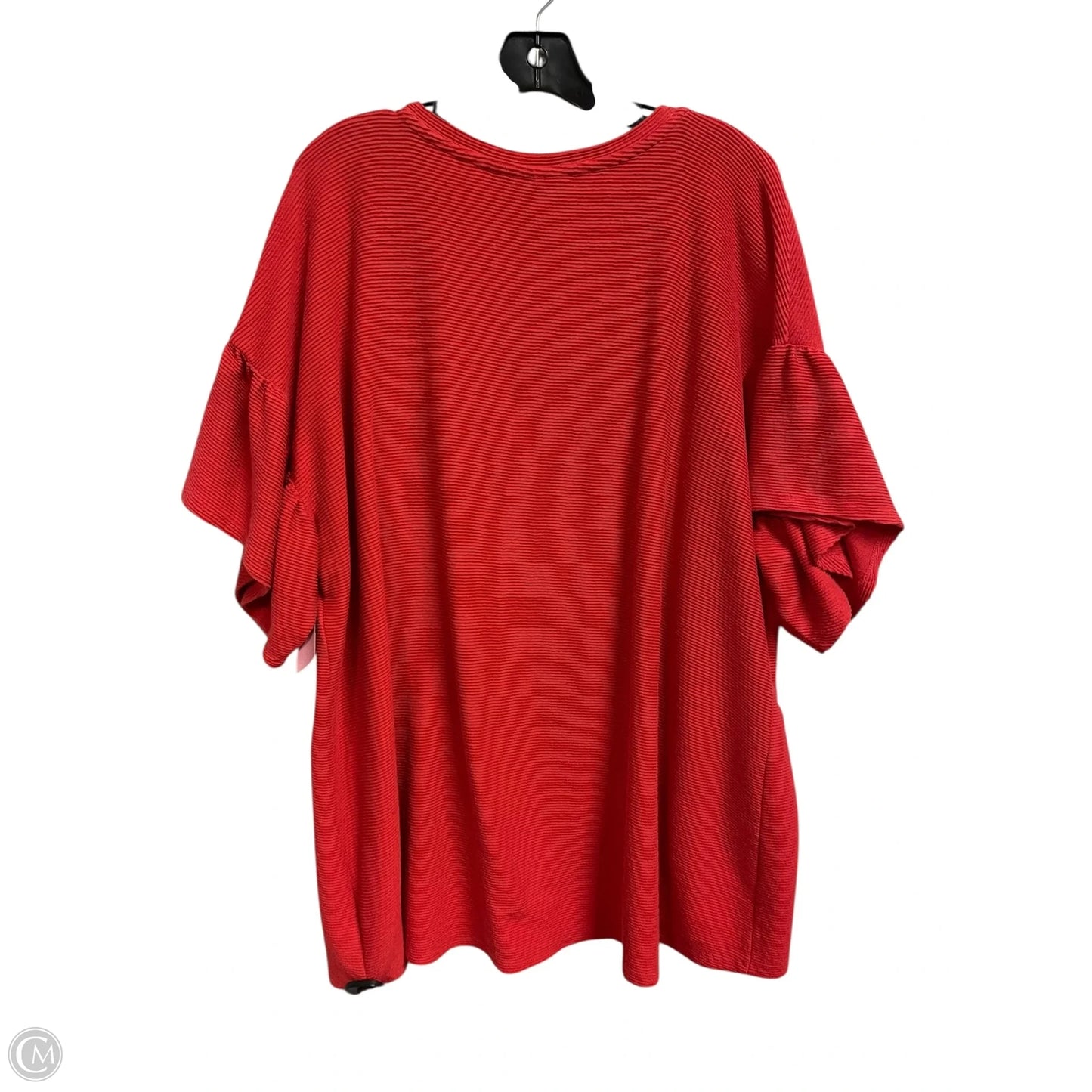 Top Short Sleeve By Evri In Red, Size: 2x