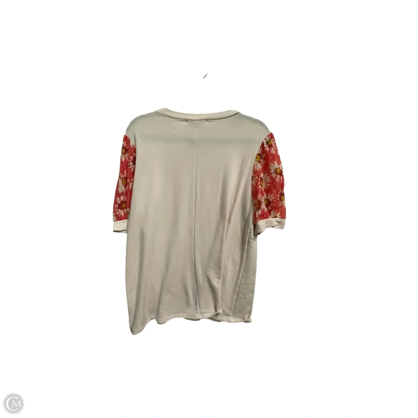 Top Short Sleeve By Haptics In Cream, Size: M