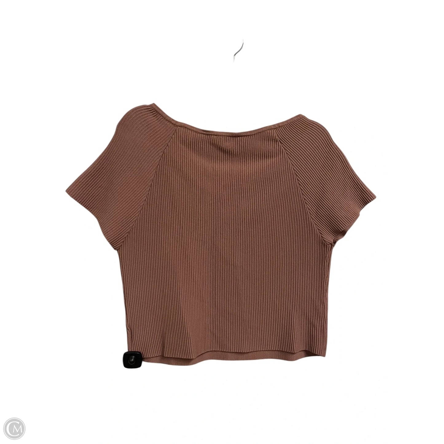 Top Short Sleeve Basic By Clothes Mentor In Tan, Size: Xl