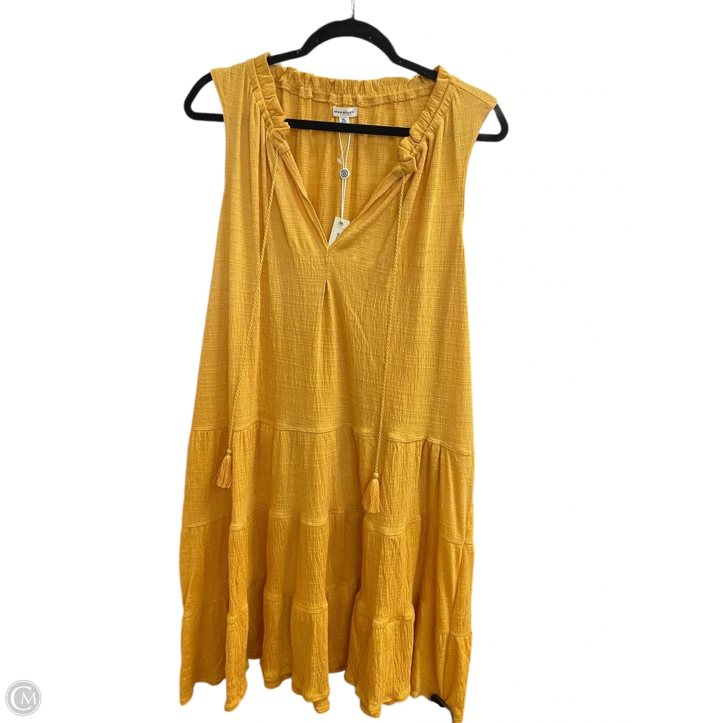 Dress Casual Short By Max Studio In Yellow, Size: Xl