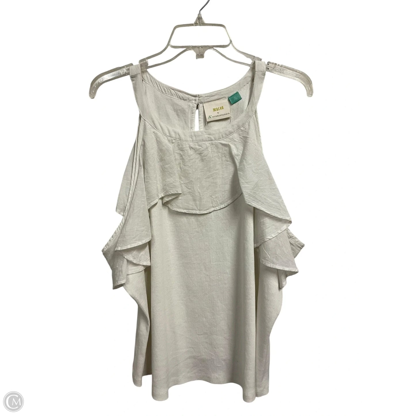 Top Sleeveless By Maeve In White, Size: 3x
