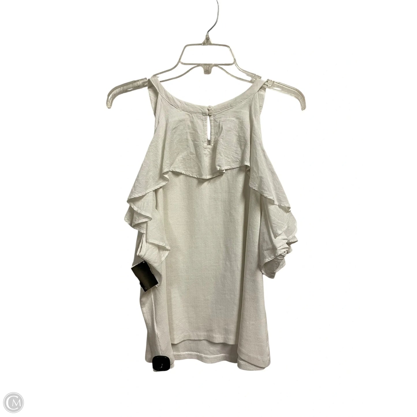 Top Sleeveless By Maeve In White, Size: 3x