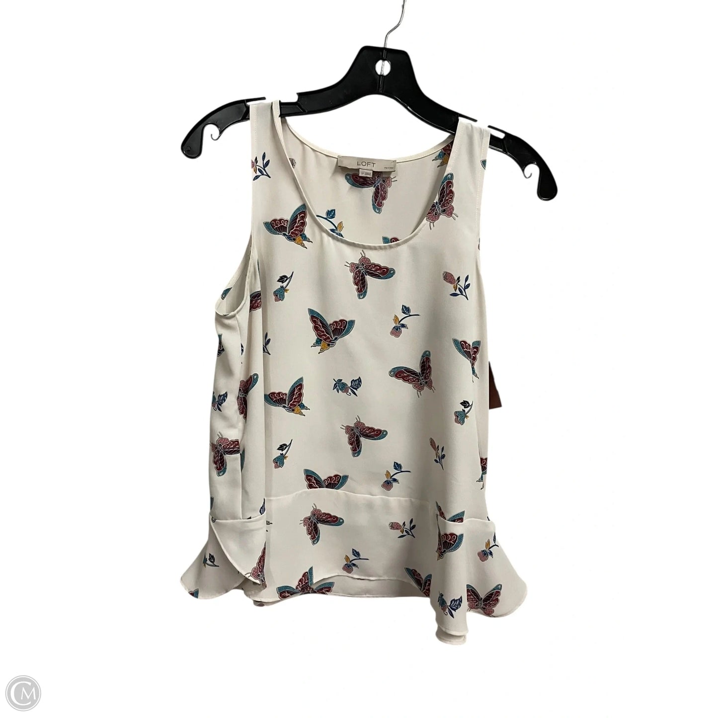 Top Sleeveless By Loft In White, Size: S