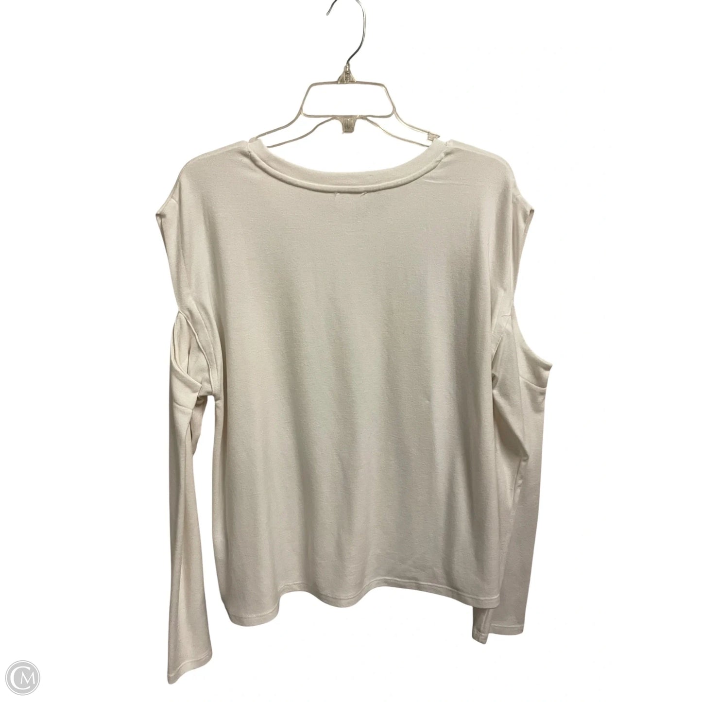 Top Long Sleeve Basic By Le Lis In White, Size: M