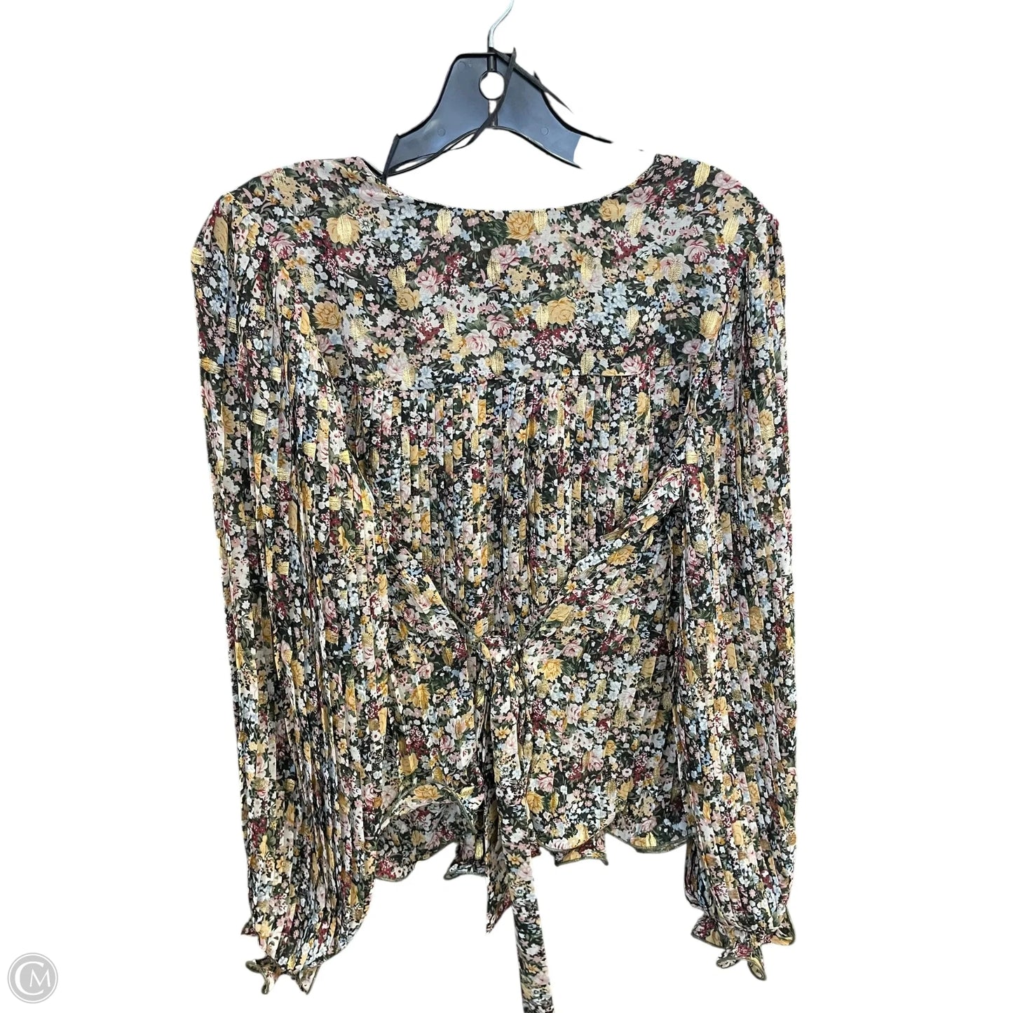 Top Long Sleeve Basic By Clothes Mentor In Floral Print, Size: Xs