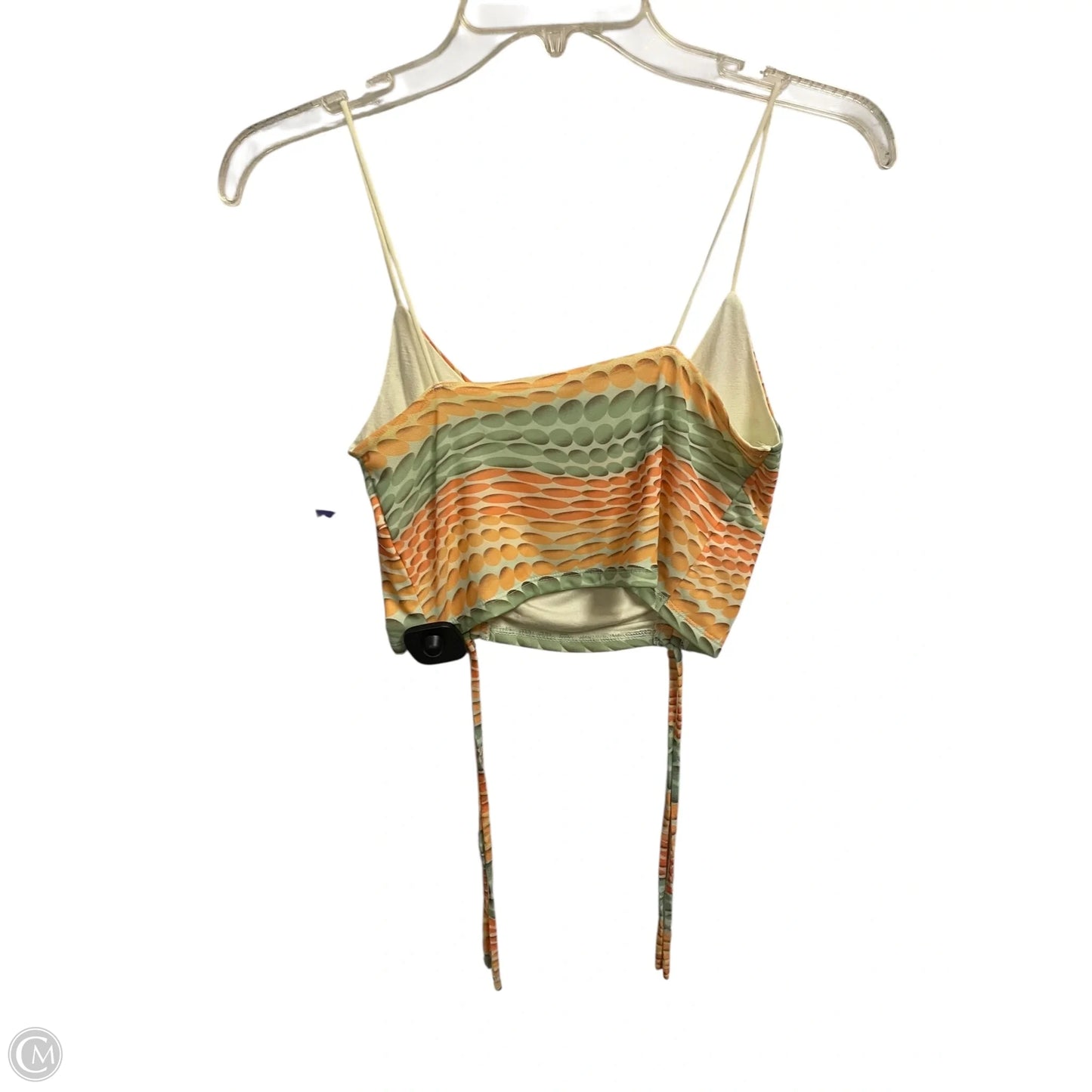 Top Sleeveless By Pacsun In Green & Orange, Size: M