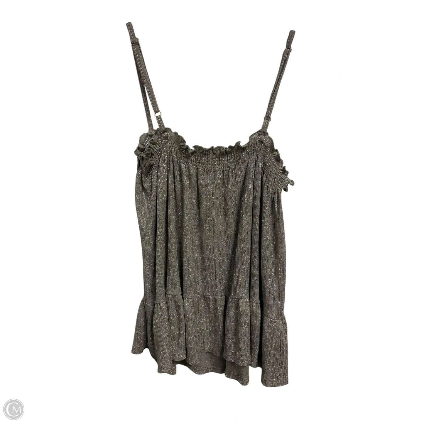 Top Sleeveless By Amadi In Grey, Size: S