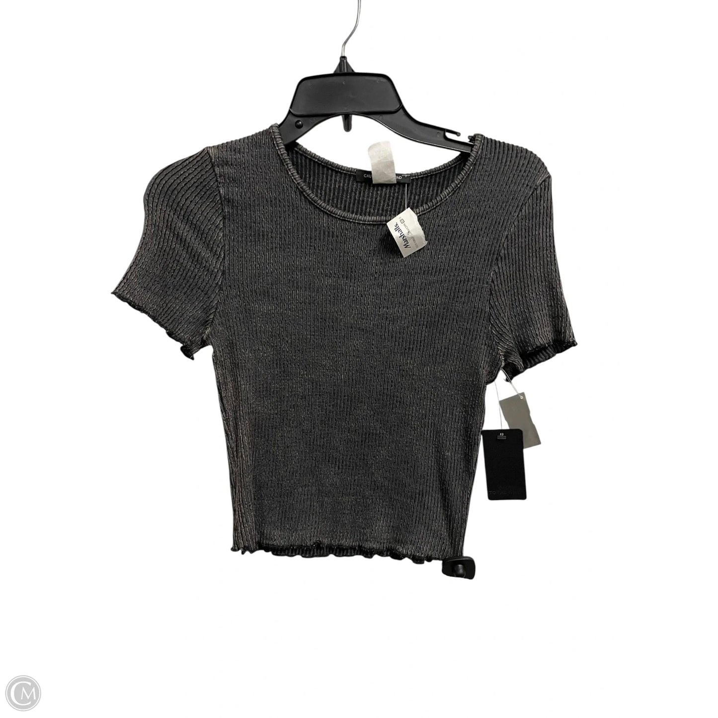 Top Short Sleeve By Caution To The Wind In Grey, Size: L