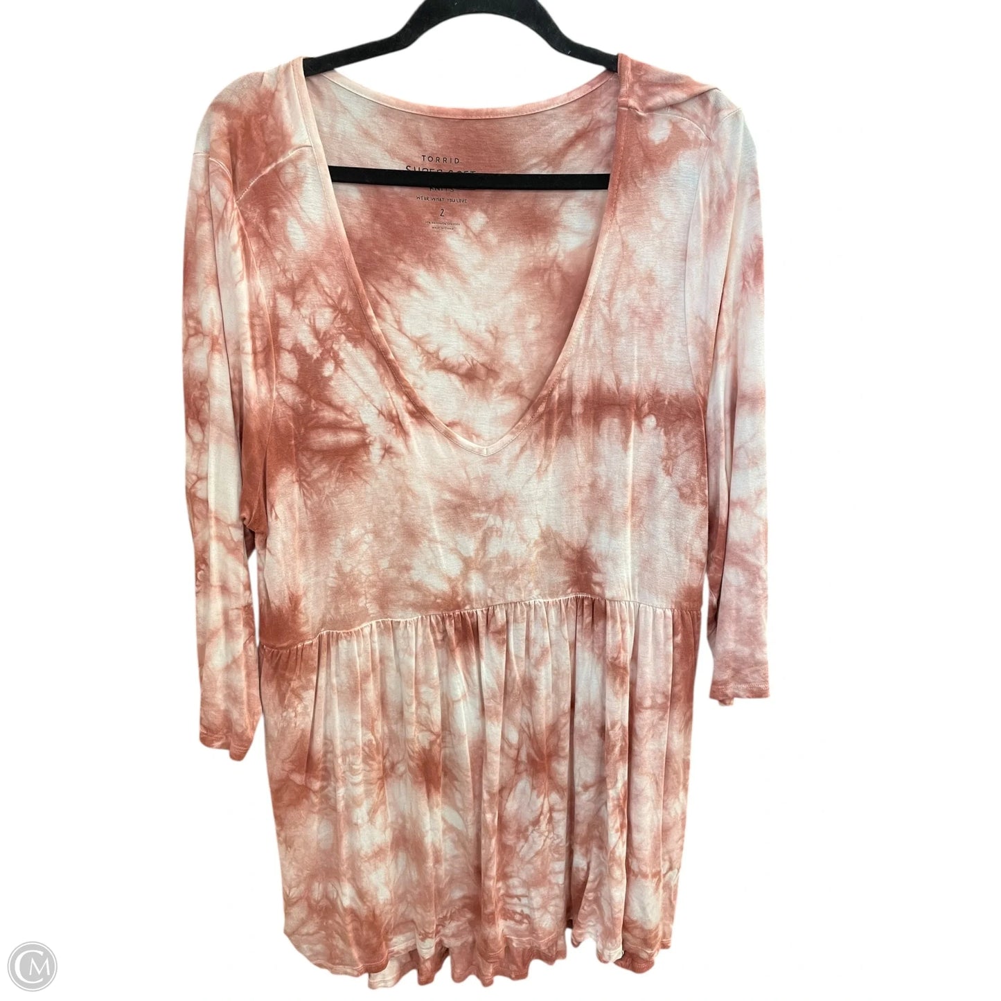 Top Long Sleeve By Torrid In Pink, Size: 2x