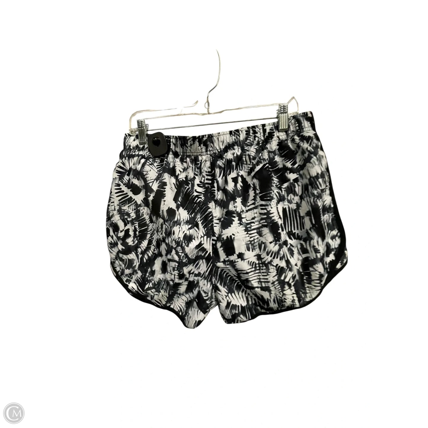 Athletic Shorts By Calvin Klein In Black & White, Size: L