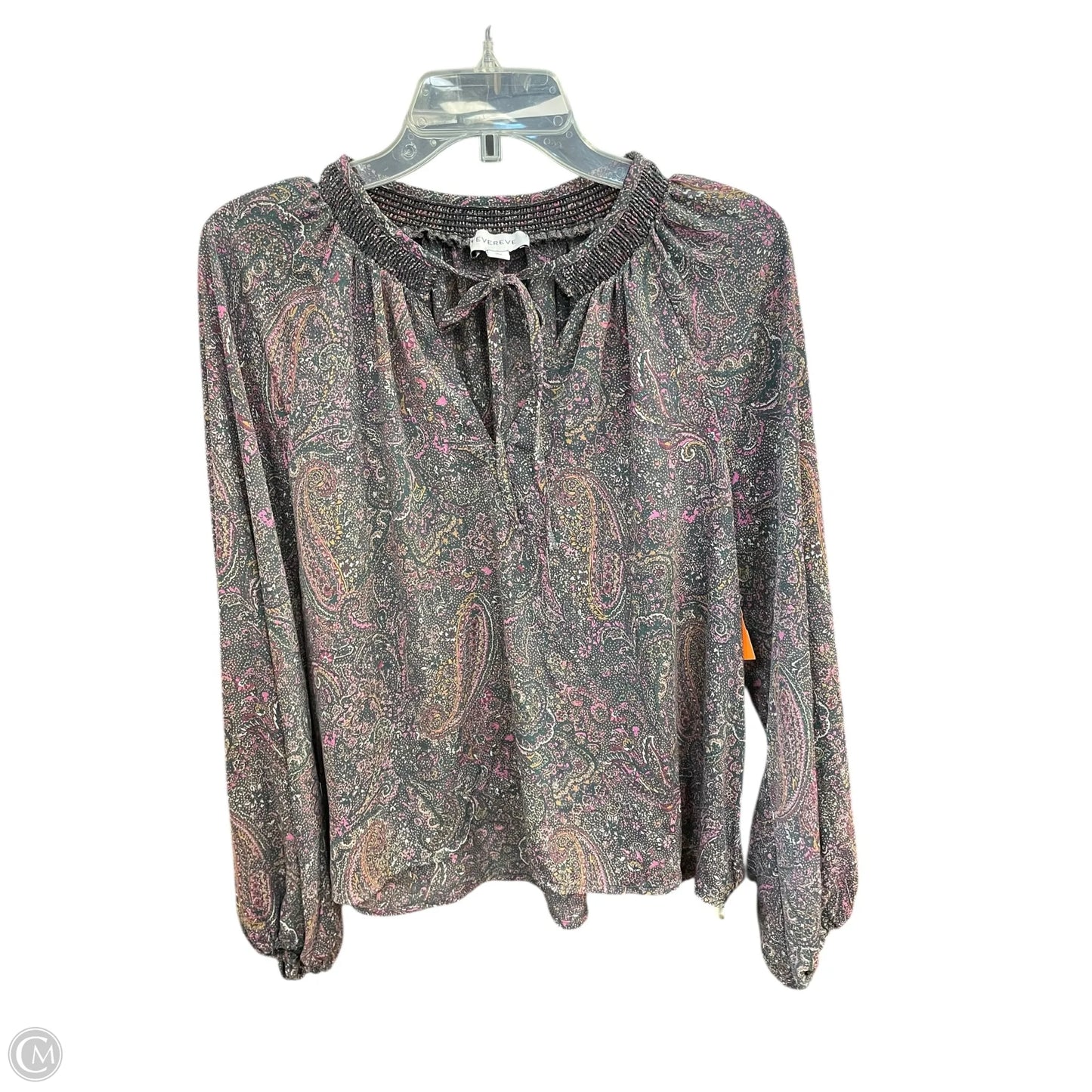 Top Long Sleeve By Evereve In Grey, Size: L