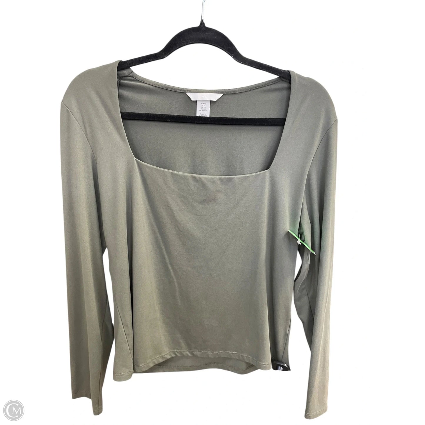 Top Long Sleeve By H&m In Green, Size: Xl