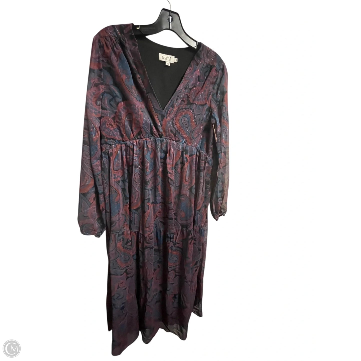 Dress Casual Maxi By Molly Bracken In Blue & Red, Size: S