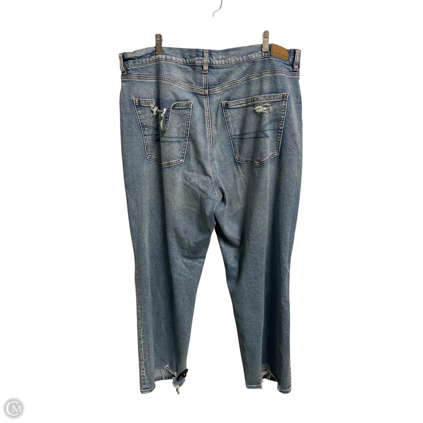 Jeans Boyfriend By American Eagle In Blue Denim, Size: 18