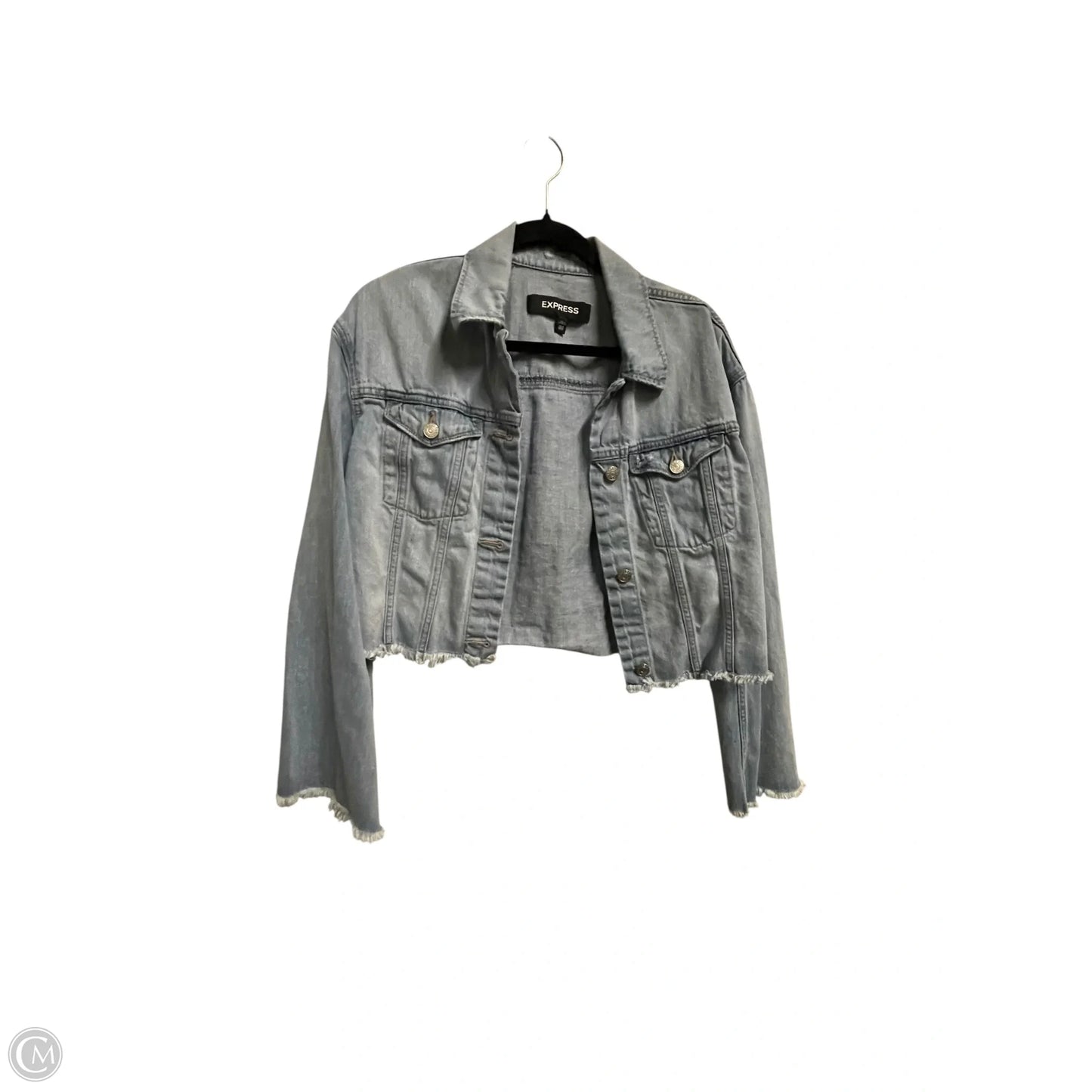 Jacket Denim By Express In Blue Denim, Size: Xs