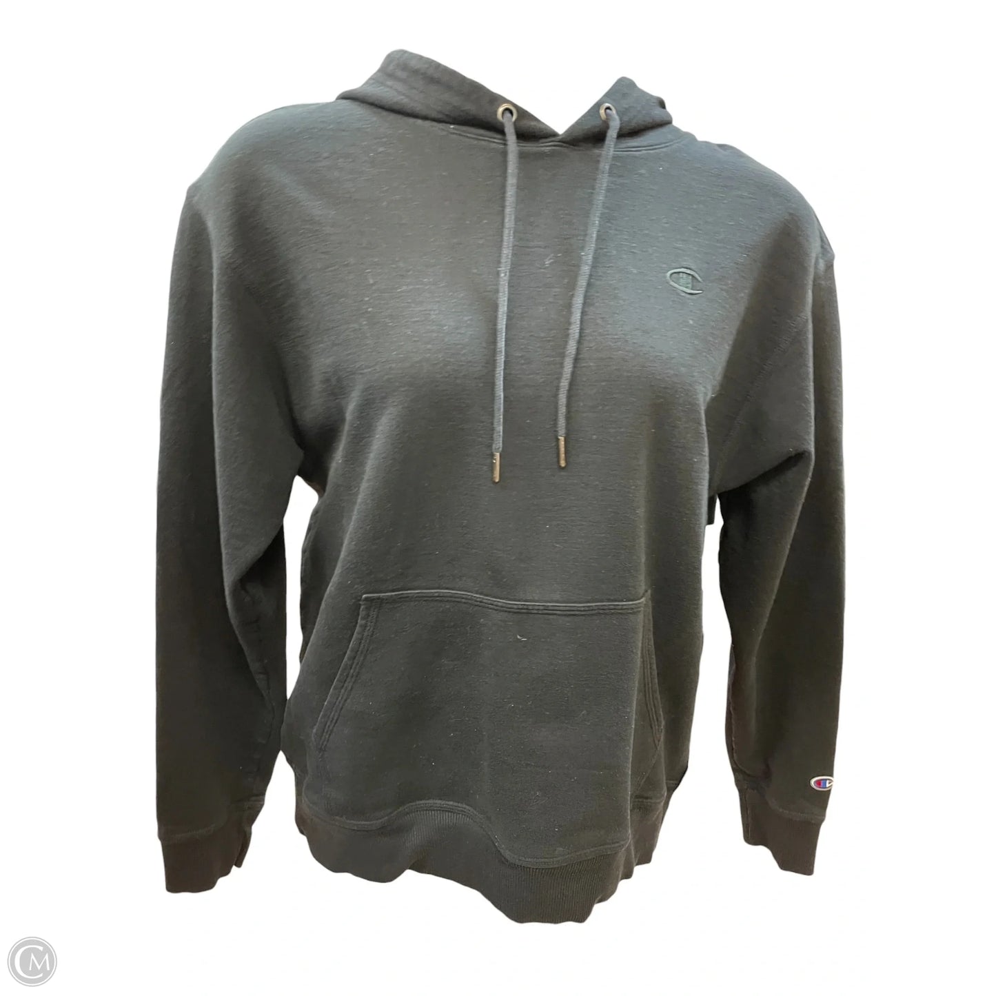Sweatshirt Hoodie By Champion In Black, Size: L