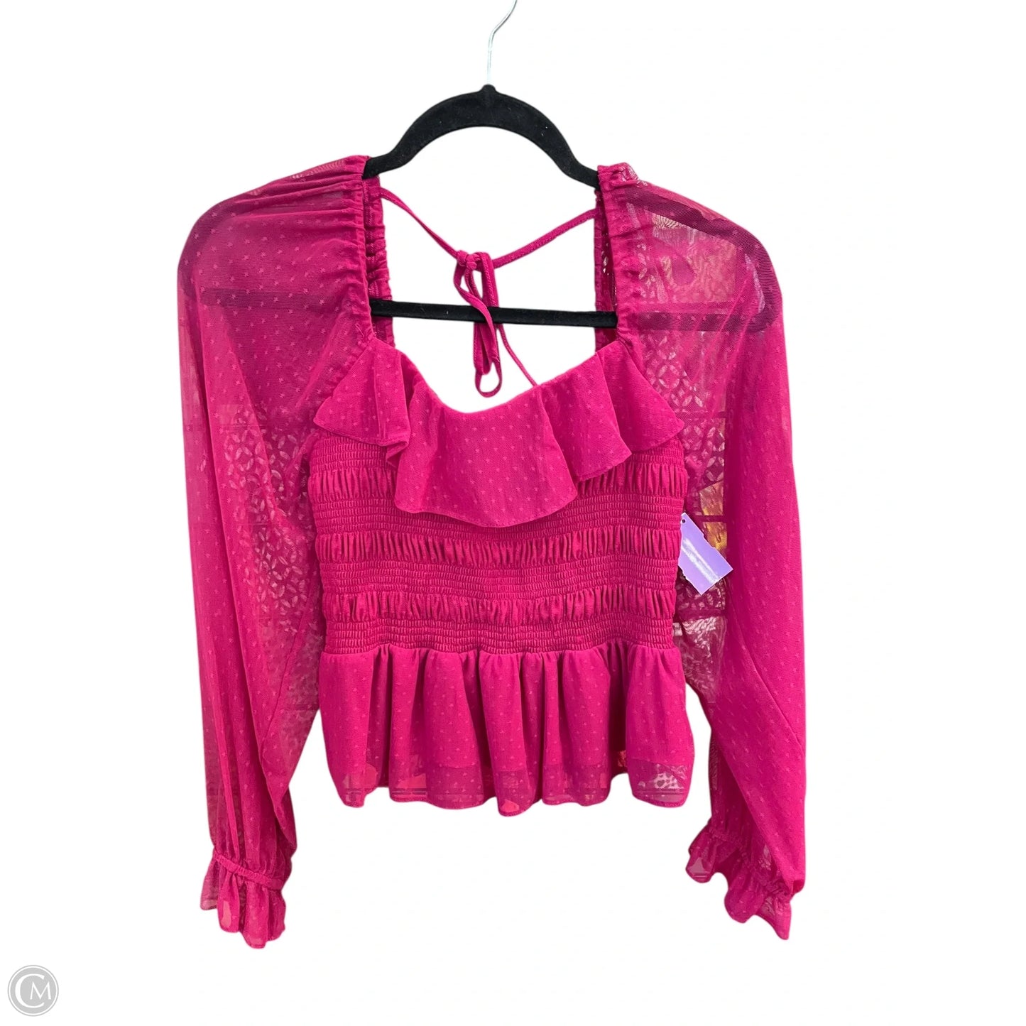 Top Long Sleeve By Lc Lauren Conrad In Pink, Size: Xl