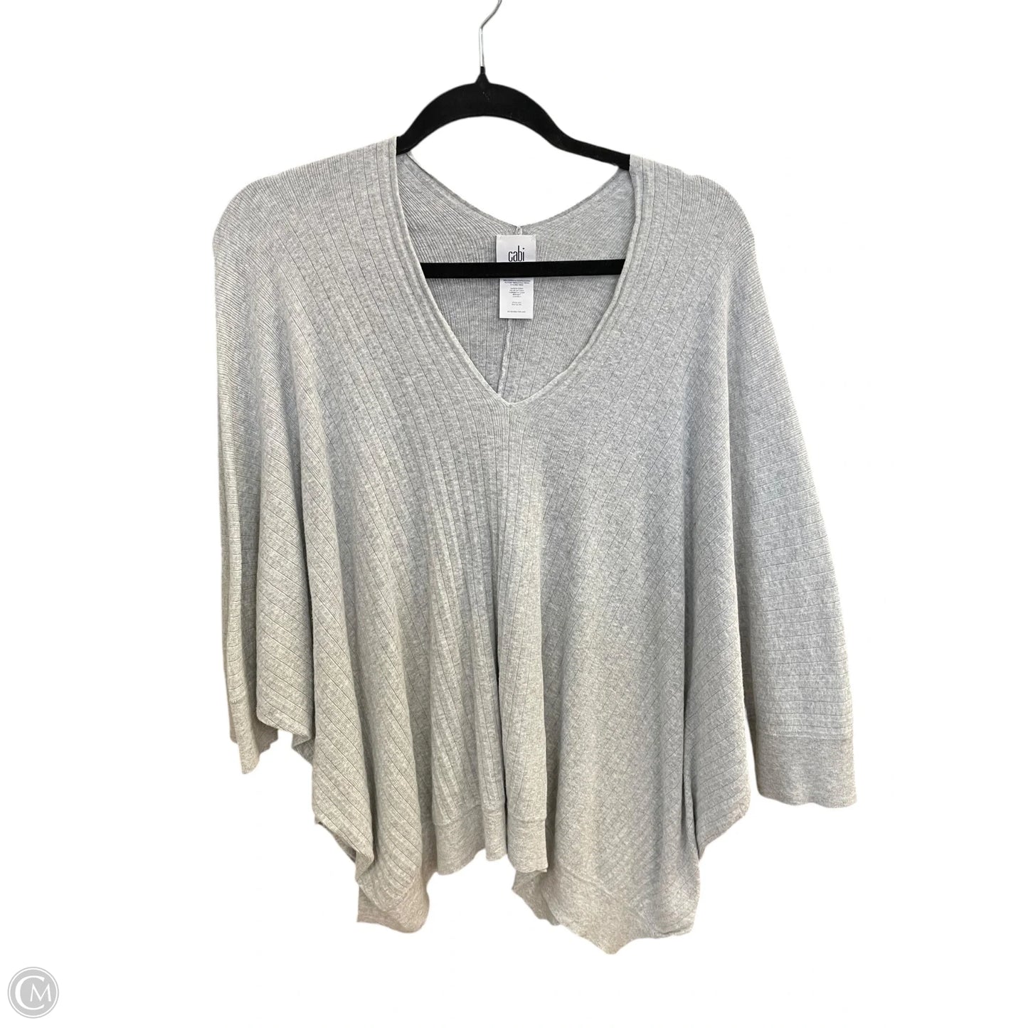 Sweatshirt Collar By Cabi In Grey, Size: L