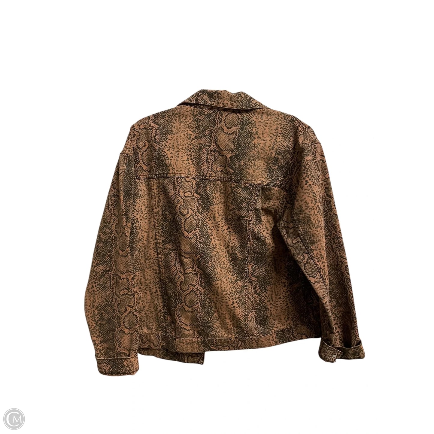 Jacket Denim By Free People In Animal Print, Size: M