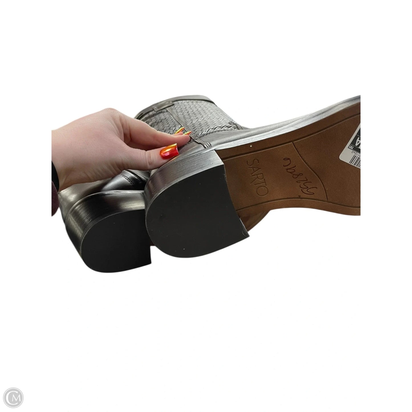 Boots Knee Heels By Clothes Mentor In Brown, Size: 9.5