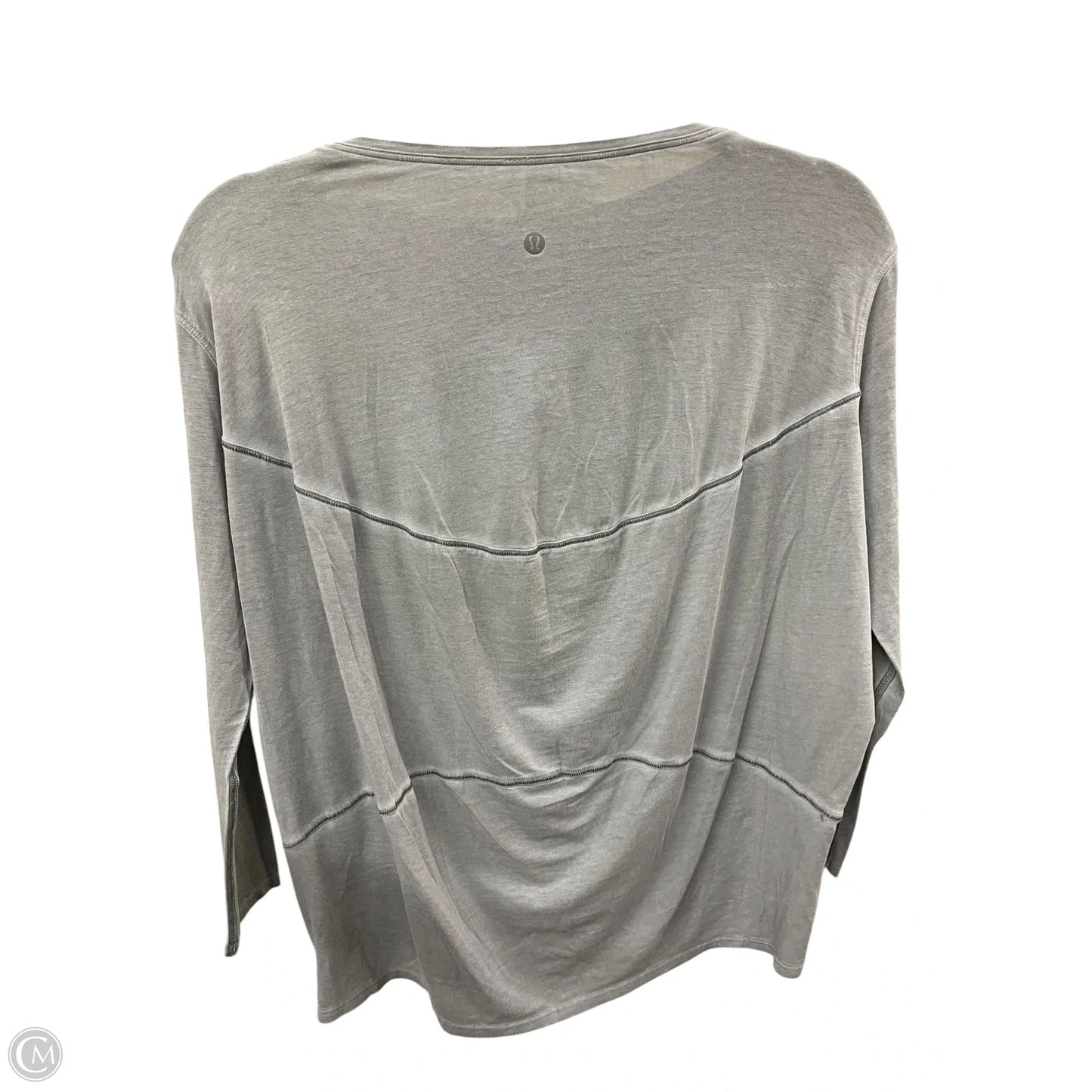 Athletic Top Long Sleeve Crewneck By Lululemon In Grey, Size: S