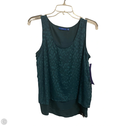 Top Sleeveless By Apt 9 In Green, Size: M