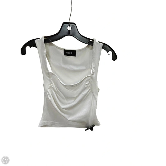 Top Sleeveless By Clothes Mentor In White, Size: S
