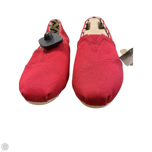 Shoes Flats By Toms In Red, Size: 8