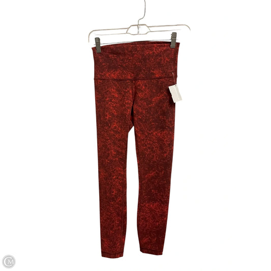 Athletic Leggings By Lululemon In Red, Size: 4