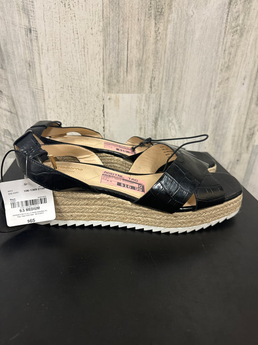 Black Sandals Heels Platform Liz Claiborne, Size 9.5