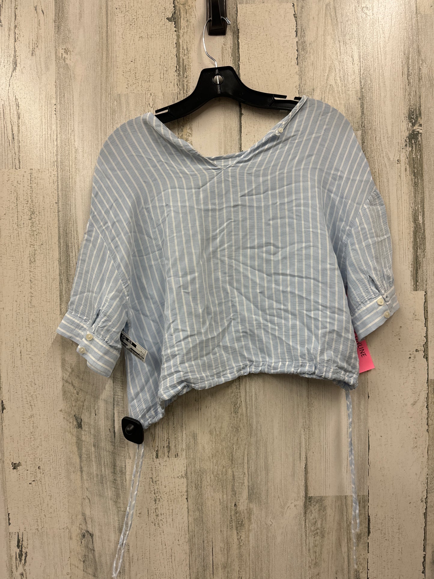 Blue Top Short Sleeve Zara, Size S