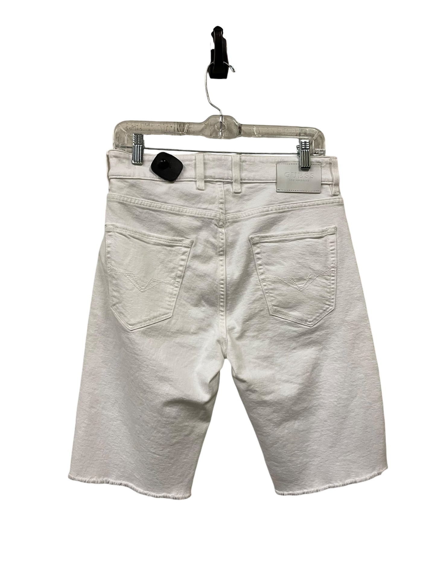 Shorts By Guess In White Denim, Size: 10