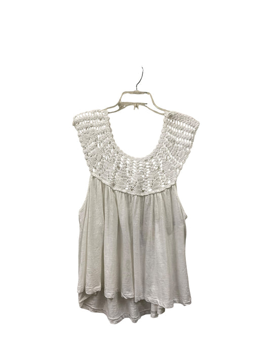 Top Sleeveless By Lucky Brand In White, Size: L