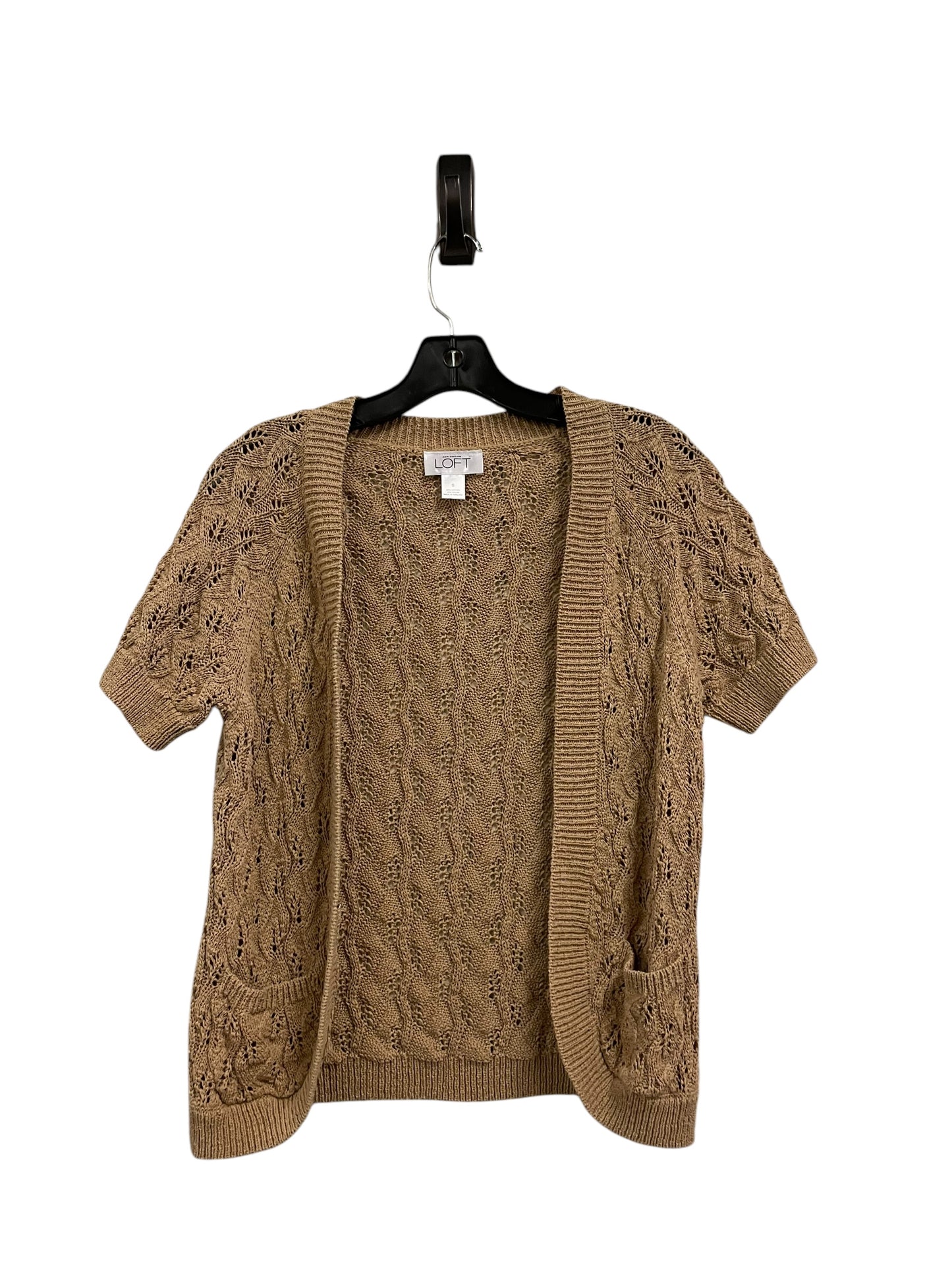 Sweater Cardigan By Loft In Brown, Size: S