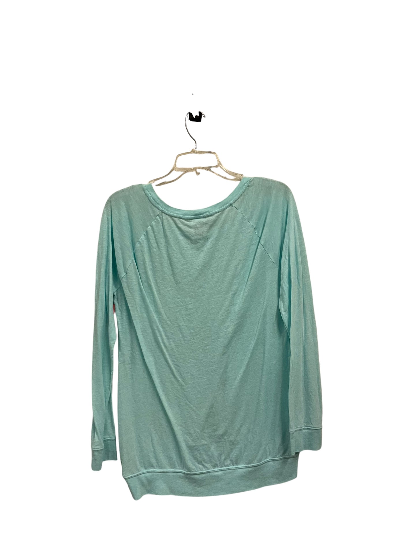 Top Long Sleeve Basic By Pink In Blue, Size: S