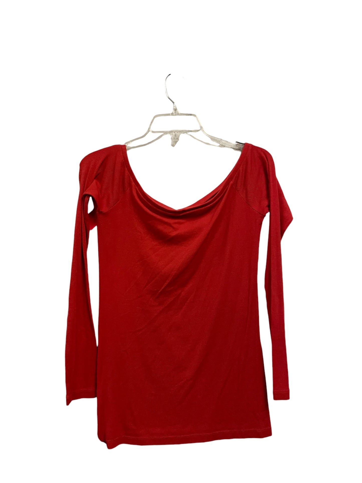 Top Long Sleeve Basic By Fabletics In Red, Size: M