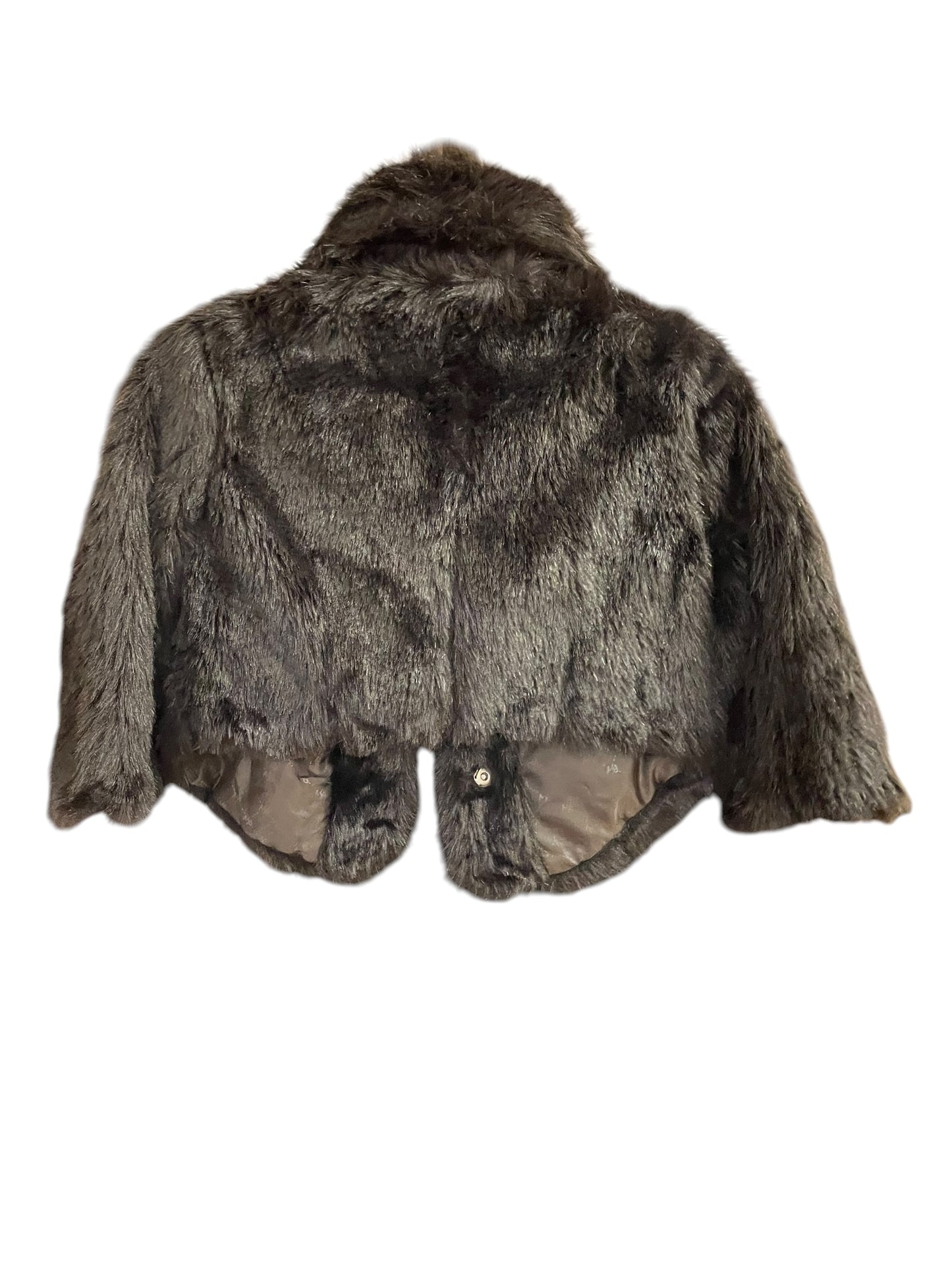 Jacket Faux Fur & Sherpa By Clothes Mentor In Brown, Size: S