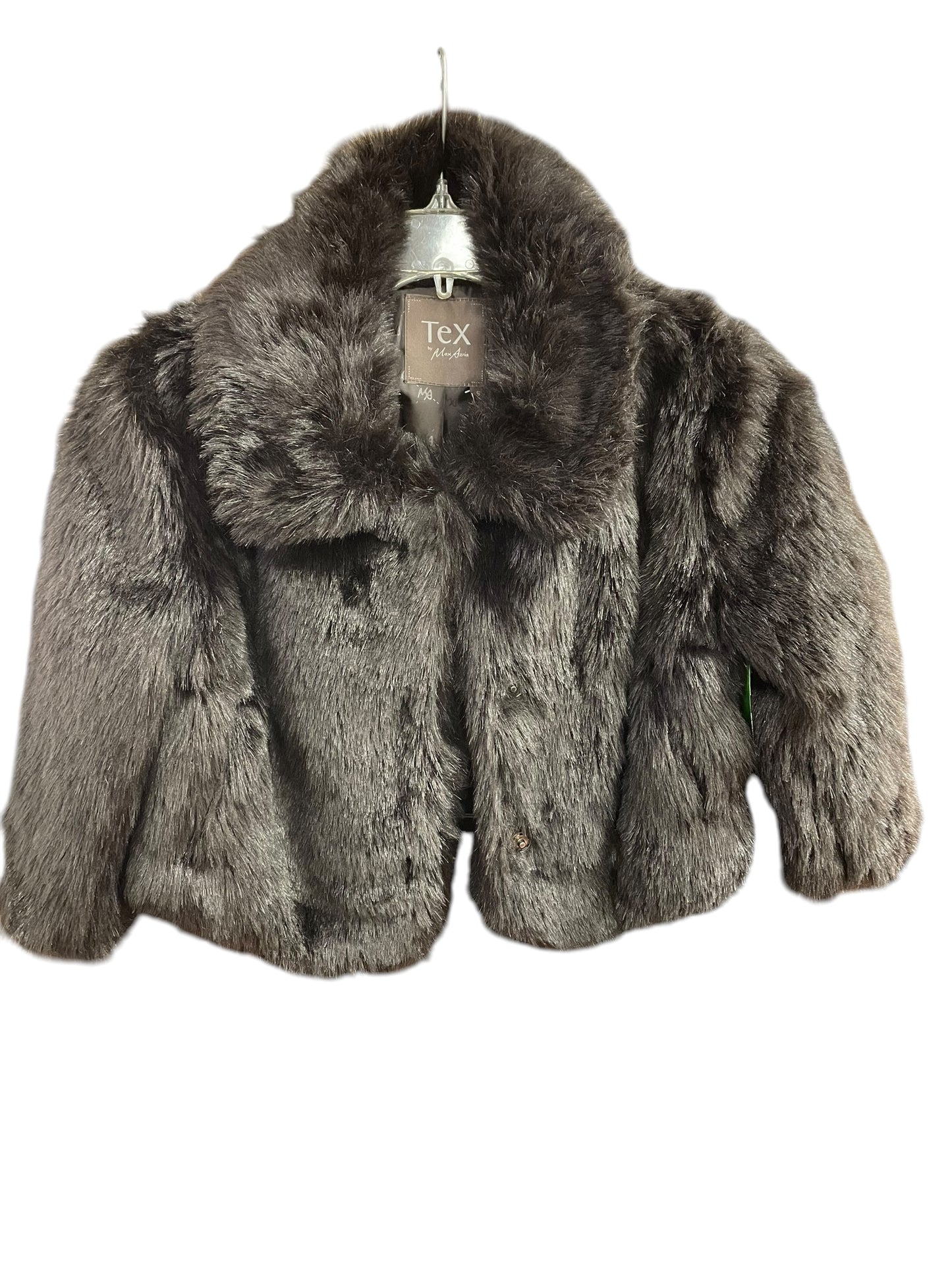 Jacket Faux Fur & Sherpa By Clothes Mentor In Brown, Size: S