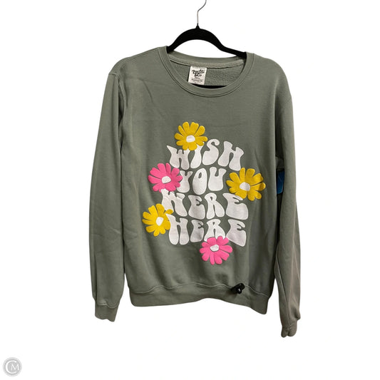 Sweatshirt Crewneck By Clothes Mentor In Green, Size: S